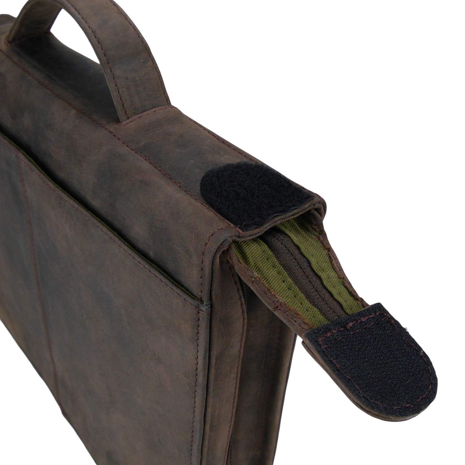 Greenburry Dokumentenmappe Leder - Braun Vintage Revival - Hochwertiges Rindsleder - Schreibmappe Leder - Konferenzmappe Leder - Ringbuch Leder