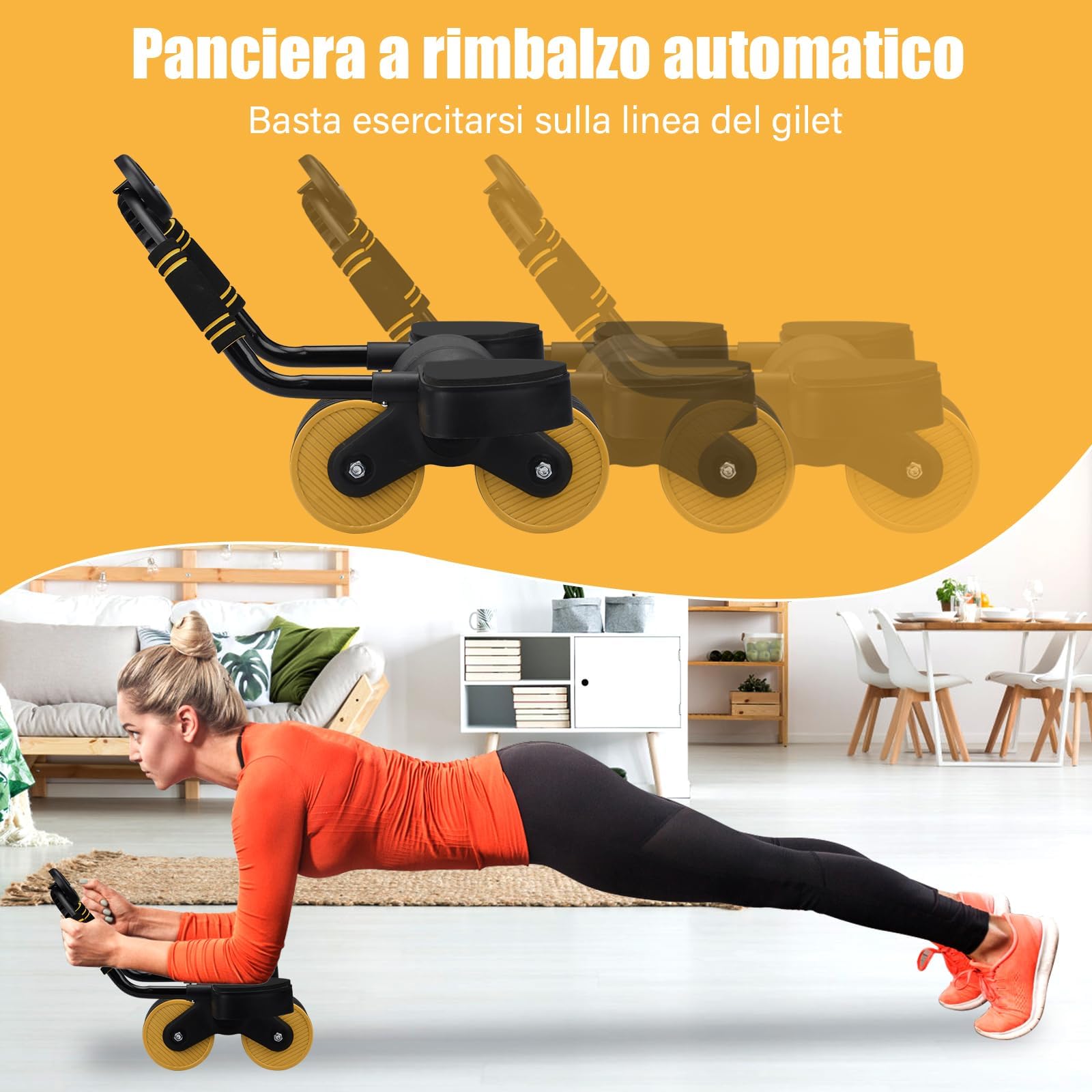 Maquina De Gimnasio Rodillo De Ejercicio Abdominal Con Soporte Para El Codo, Nuevo Tablón Rodillo Abdominal Con Soporte Para Codos