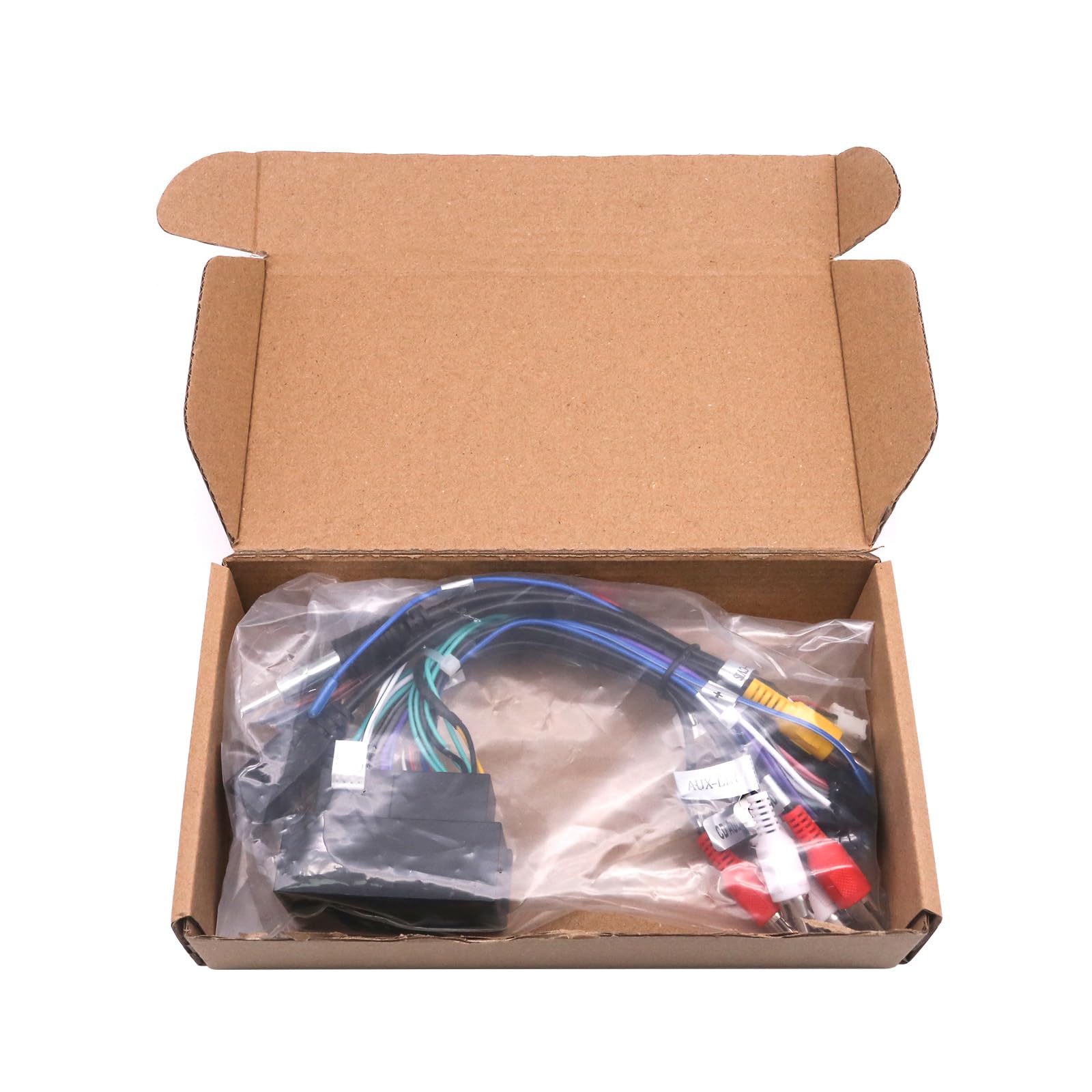 Fascio di Cavi ISO per Radio a 16 Pin, Compatibile con Jeep/Fiat 500/Fiat Panda, Adatto per Radios per Auto Android (con Sistema Amplificatore Digitale)