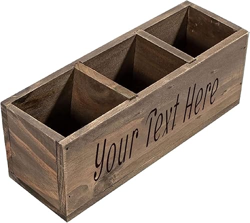 Miniatura 9 de Personalized Passion Organizador de escritorio de madera, soporte para lápices con nombre personalizado, organizador de madera de tamaño perfecto