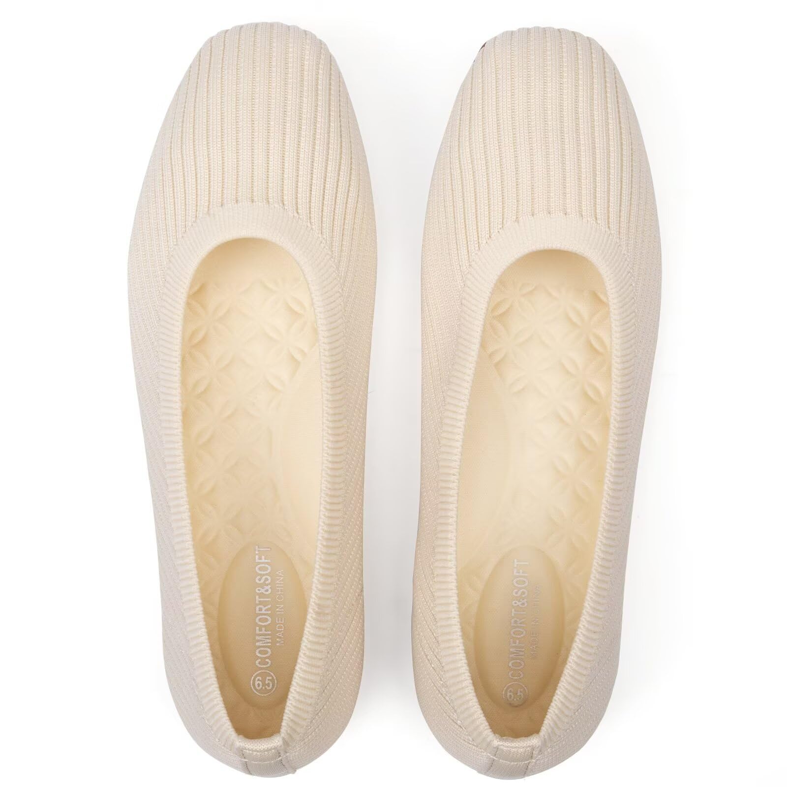 Frank Mully Damen-Ballerinas mit quadratischer Zehenpartie, Bequeme, waschbare Schlupfschuhe, Schuhe für Damen, Arbeit