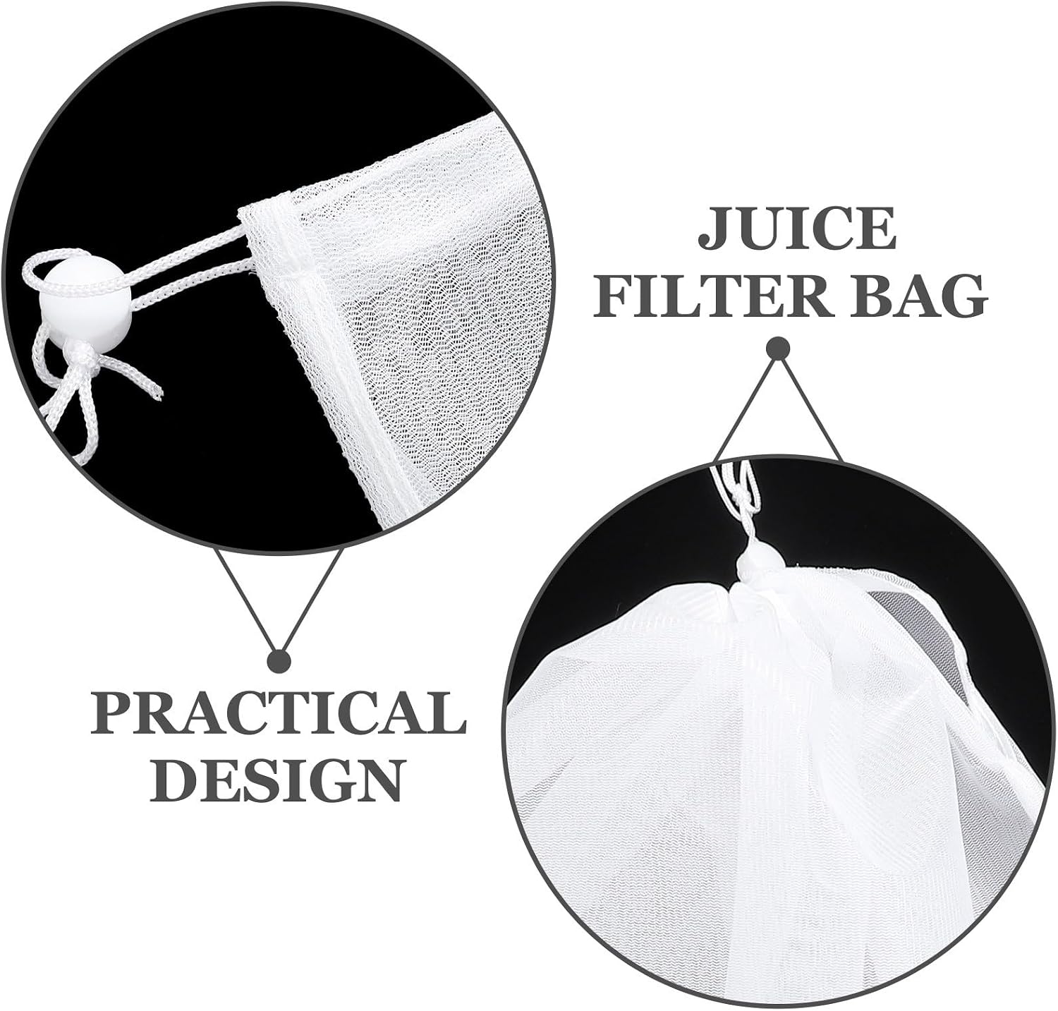 Reusable Large Mesh Straining Brew Bag 26"x22" Drawstring Wine Juice Filter for Home Brewing and Fruit Beverage Making