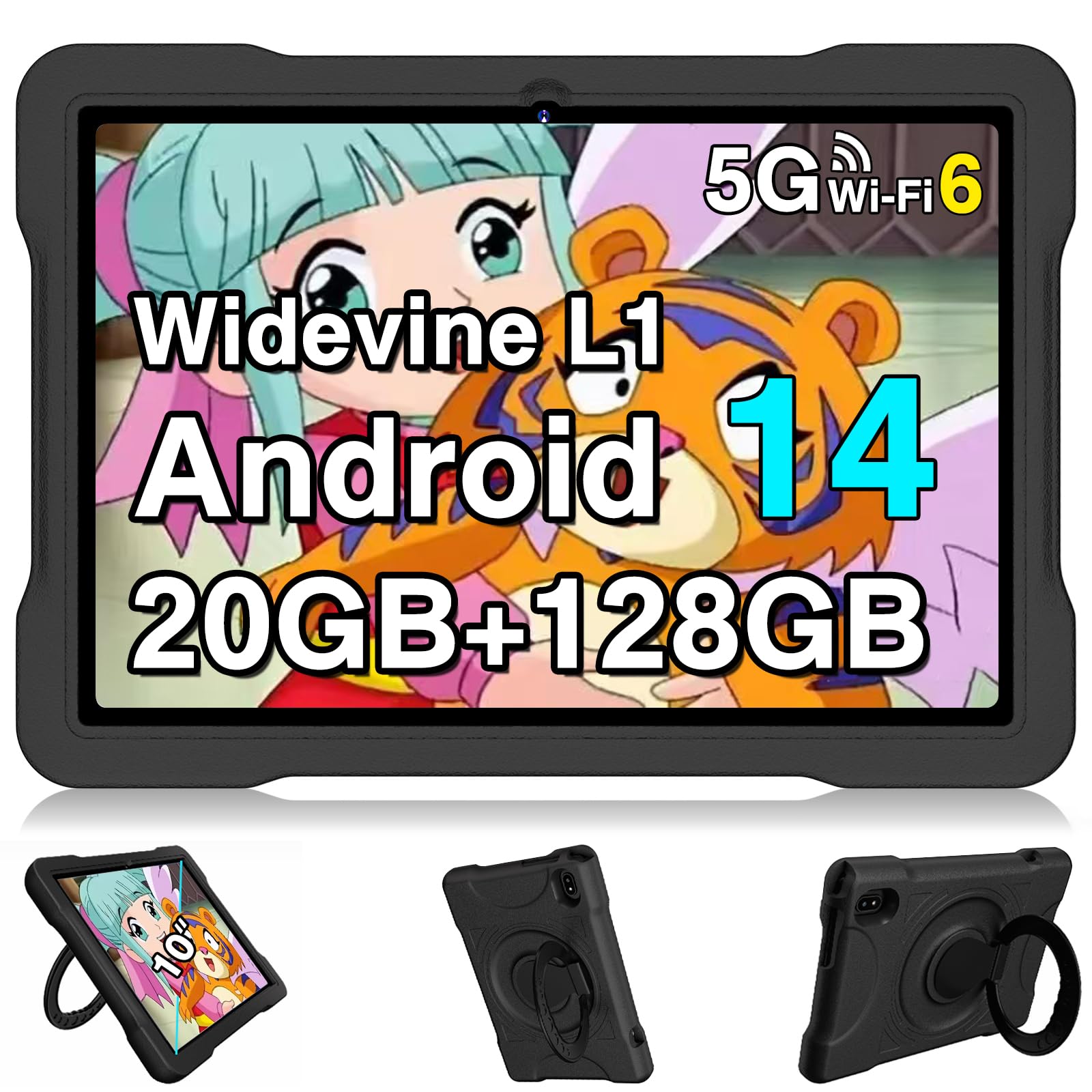 Amazon.com : UJJ Tablet 10 Inch Android 14 Tablet, 20GB+128GB/1TB