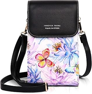 APHISON Cross-Body Shoulder Bag for Women Phone Pouch Purse Card Holder Money Organizer Cute Cartoon Slim Handbag RFID Blo...