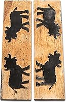 Vista 30 de Báscula de mango de cuerno de búfalo (parte superior plana) - (rojo vino) - (4.50 x 1.25 x 0.25)