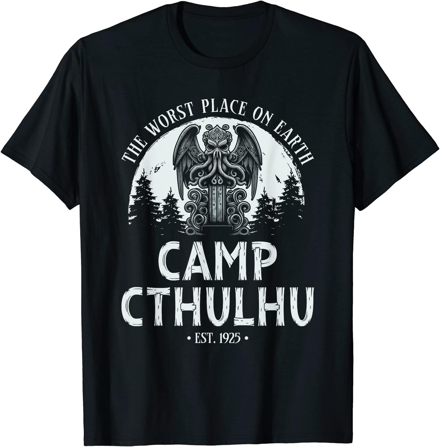 Cthulhu Idol Miskatonic Horror ShopCamp Cthulhu, Funny Cosmic Horror Cthulhu T-Shirt
