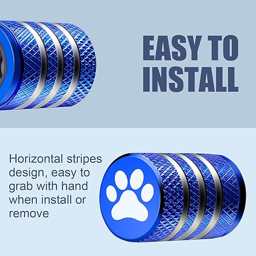 Vista 125 de Cubierta de tapón de válvula para neumático Paquete de 5 tapas de aire de metal, forro de plástico, resiste la corrosión, contra fugas, de rock and