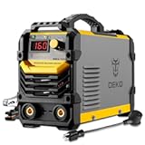 DEKOPRO 110/220V MMA Welder,160A ARC Welder Machine IGBT Digital Display LCD Hot Start Welder with Electrode Holder,Work Clamp, Input Power Adapter Cable and Brush