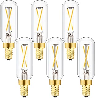 Leools E12 LED Bulb Dimmable 2W Equal 25 watt Light Bulb Soft White T6 T25 E12 Candelabra Bulb 25 watt for Chandeliers,Cei...