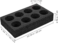 Vista 2 de LIFKOME Soporte de vaso de espuma con múltiples agujeros para 8 tazas para entrega para llevar bandejas de tazas bandejas de bebidas para acampar