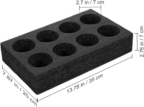 Miniatura 2 de LIFKOME Soporte de vaso de espuma con múltiples agujeros para 8 tazas para entrega para llevar bandejas de tazas bandejas de bebidas para acampar