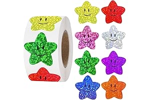 Sparkling Smiles: Anwyll's 500-Pack of 1-Inch Star Stickers