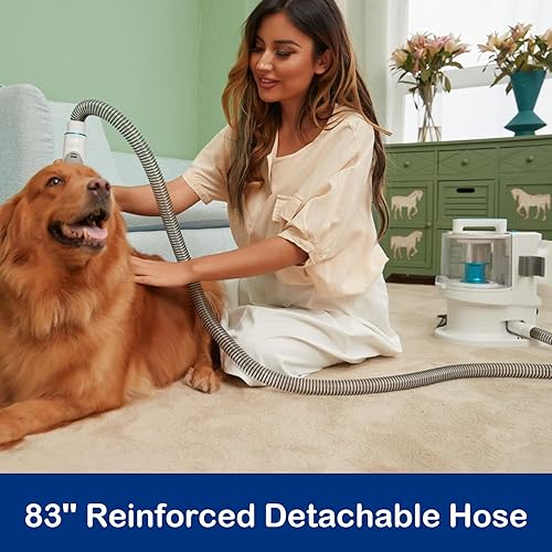 Miniatura 2 de Aspiradora para perros para aseo con un máximo de 3.4 litros para quitar el pelo de mascotas y limpiar, con 4 herramientas de aseo, aspiradoras