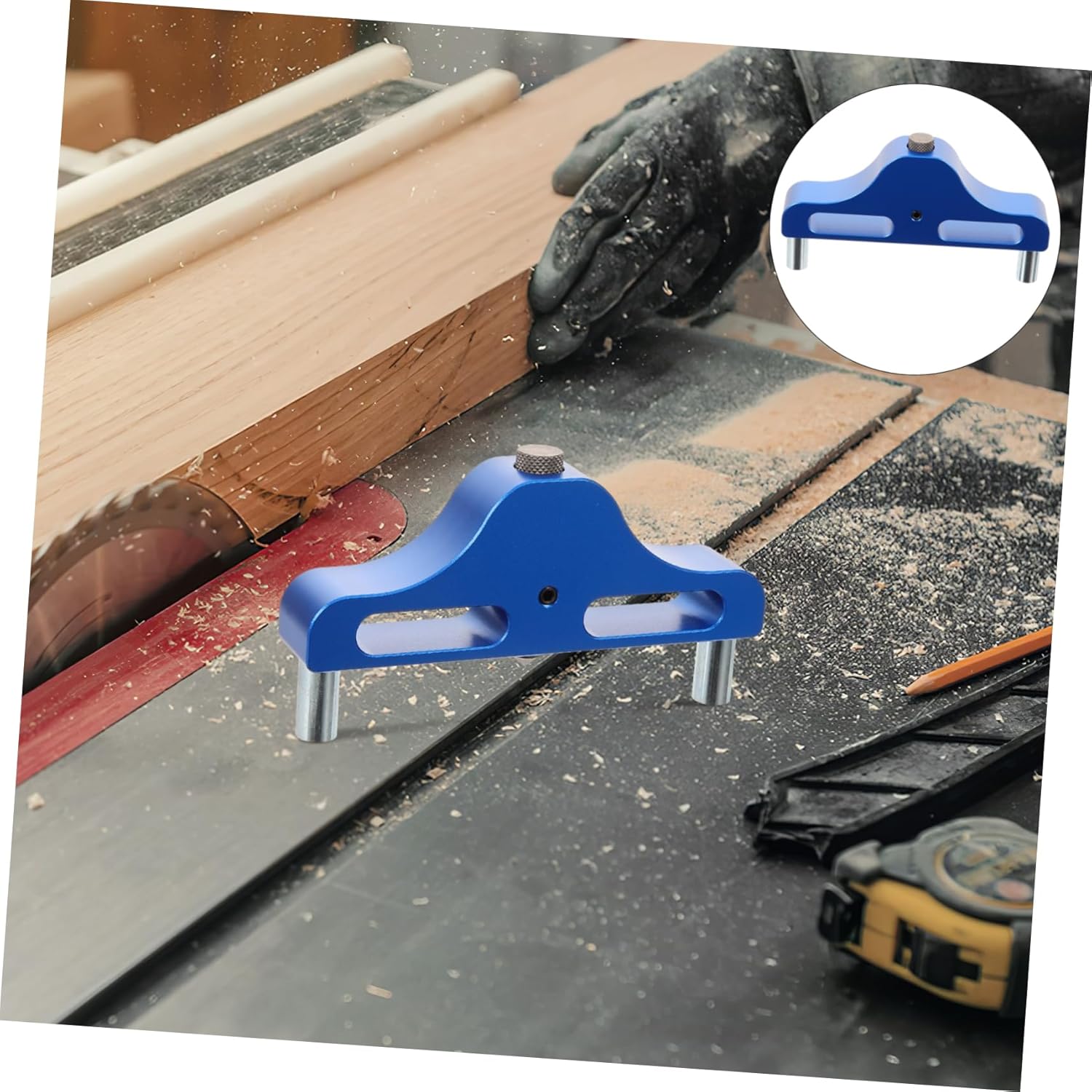 1pc Multi-Function Woodworking Marking Tool Aluminum Alloy Center Gauge for Accurate Lines Suitable for up to Thickness Essential Woodworking Accessory for Precise Measurements