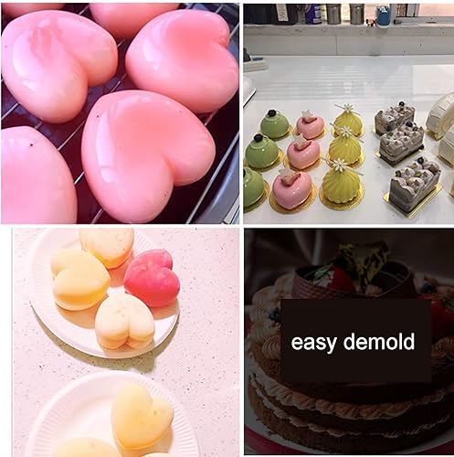 Vista 203 de OCPO KITCHEN Molde de silicona para hornear pasteles de mousse, dulces, pasteles, chocolate, magdalenas, gelatina, galletas, pudín, molde