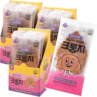 - K FOOD KOREAN FOOD Flat Croissant Himalayan Pink Salt – Bulk Pack (30 Count), Crispy Croissant Snack with 26.43% Natural Butter, Individually Wrapped for Freshness & Convenience, 크룽지, 히말라야 핑크솔트