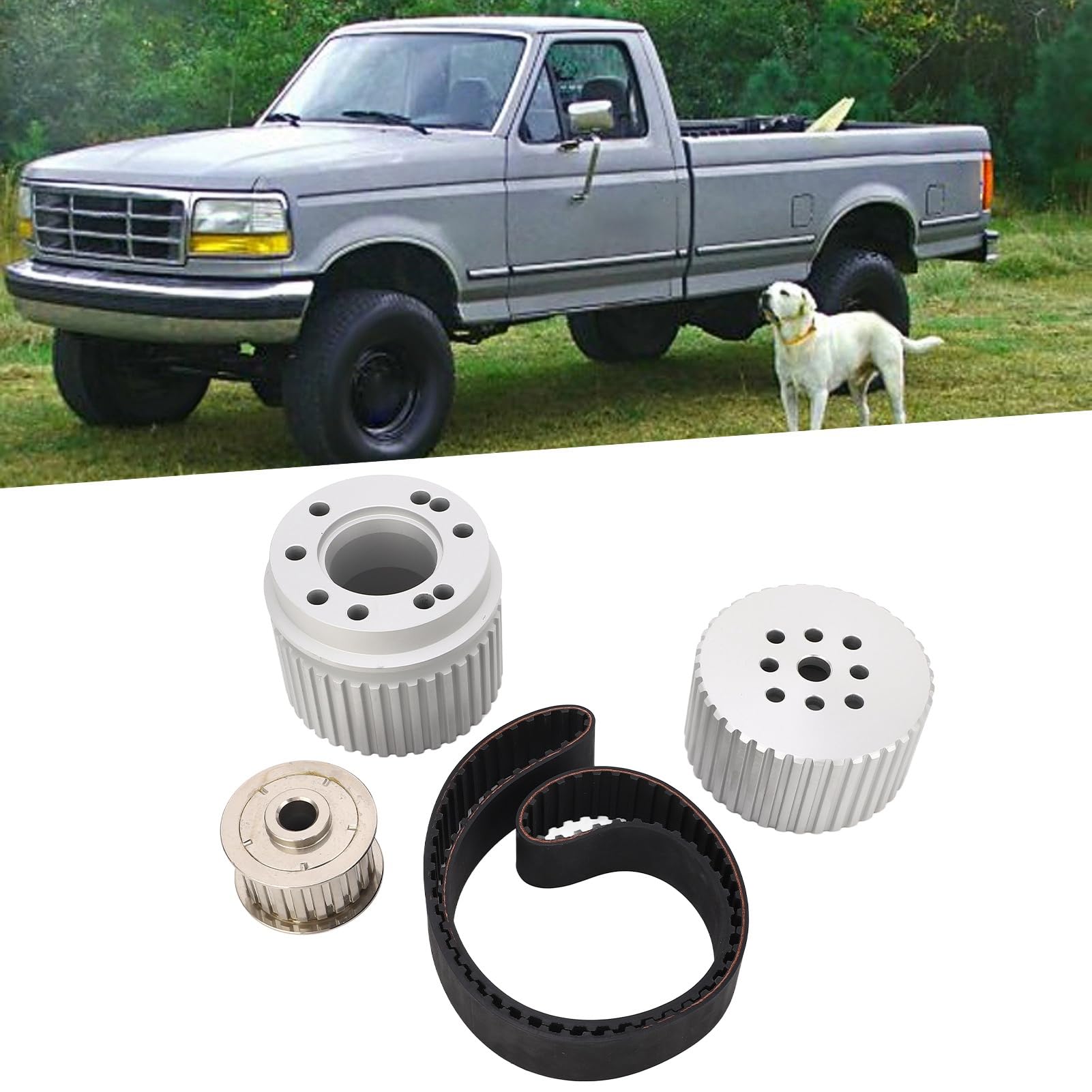 Kit de Cinta de Colas Alternador de Cigüeñal del Cigüeñal del Cigüeñal de la Bomba 2254 Kit para 289 302 351W