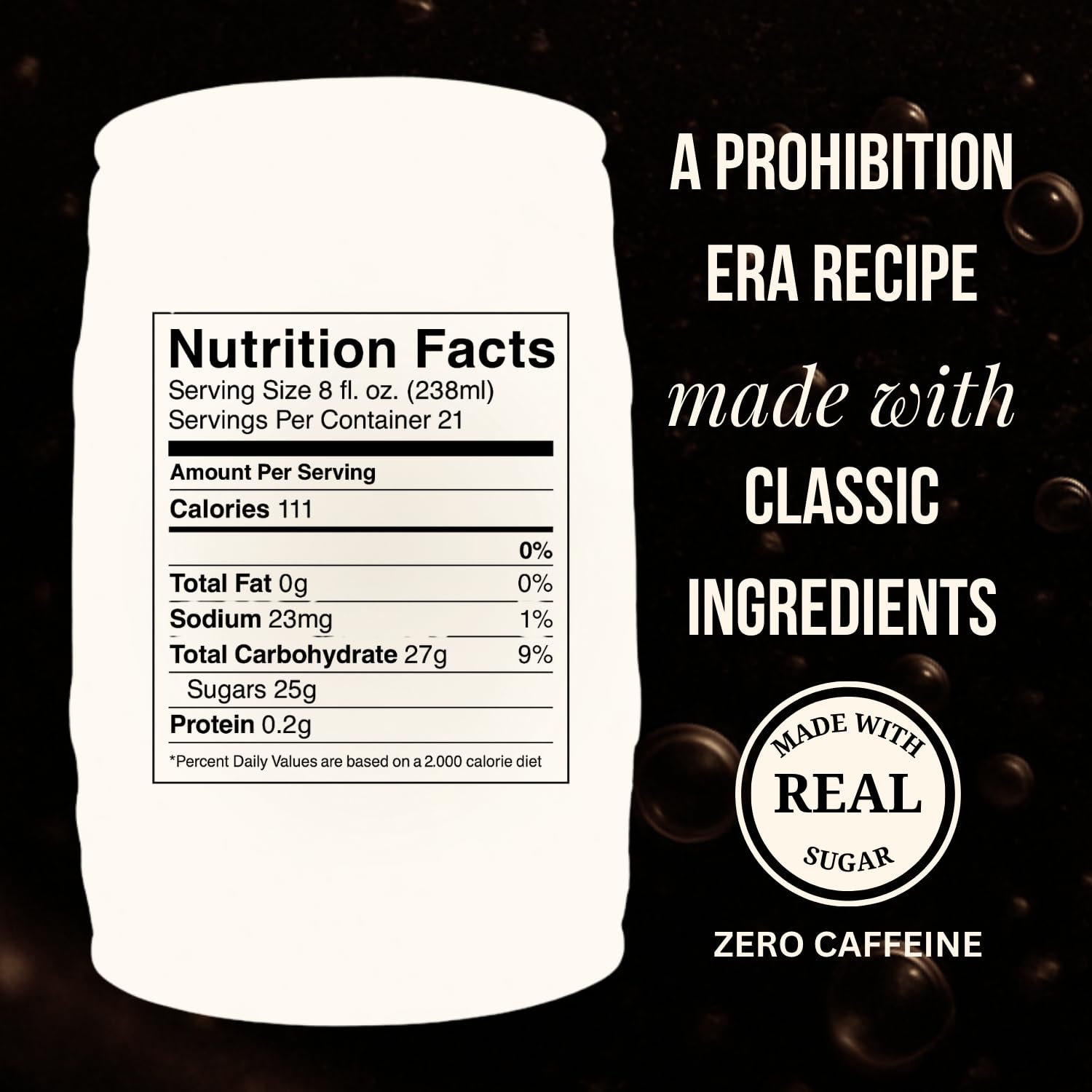 1919 Draft Root Beer Soda, 5 Liter Pony Keg, Caffeine-Free, Real Sugar and Real Vanilla, Small Batch, Creamy, Full Bodied, Family-Founded, Birthday Parties, Sporting Events, Made in USA