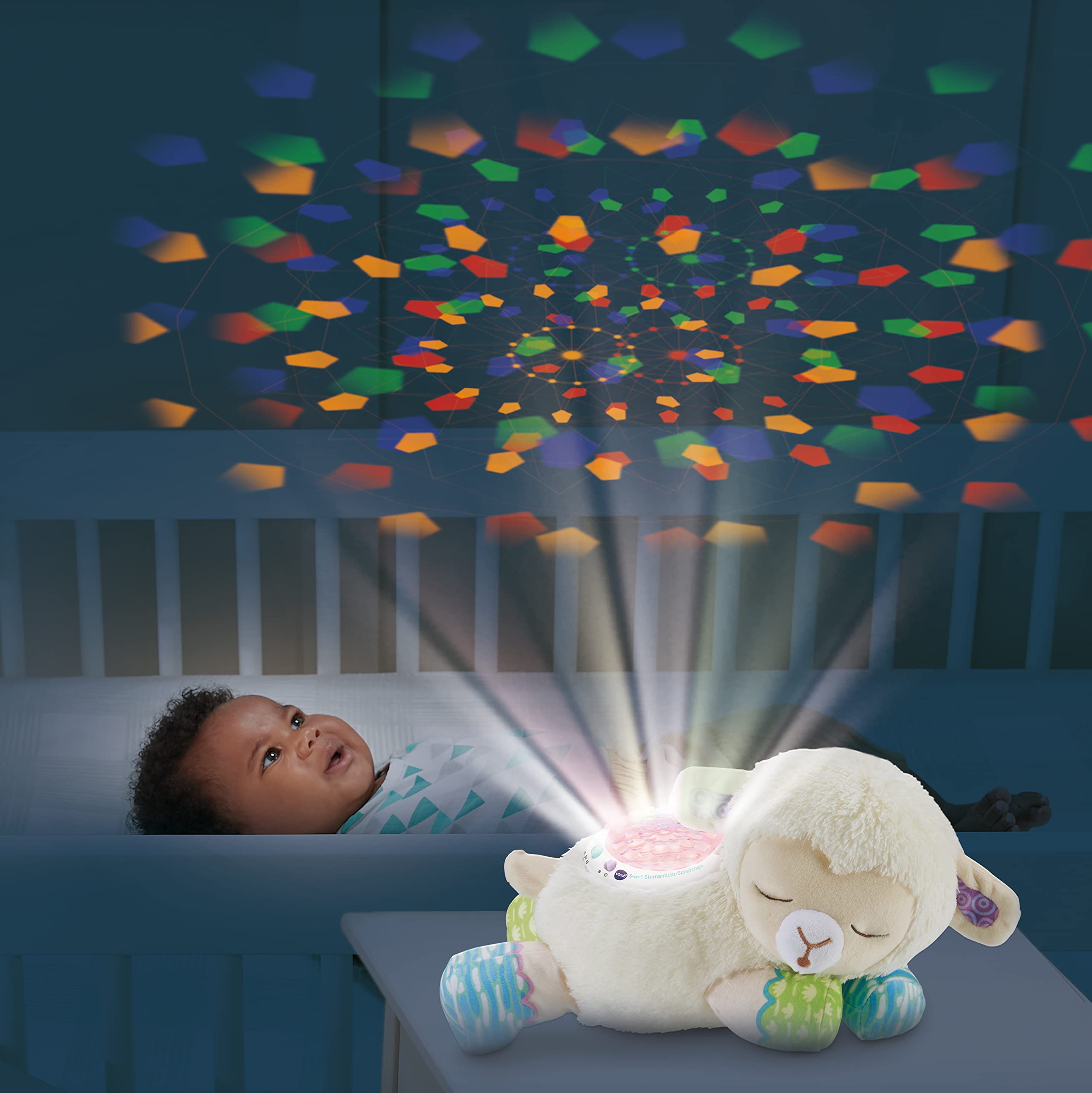 VTech Baby 3-in-1 Sternenlicht-Schäfchen – Einschlafhilfe mit Musik
