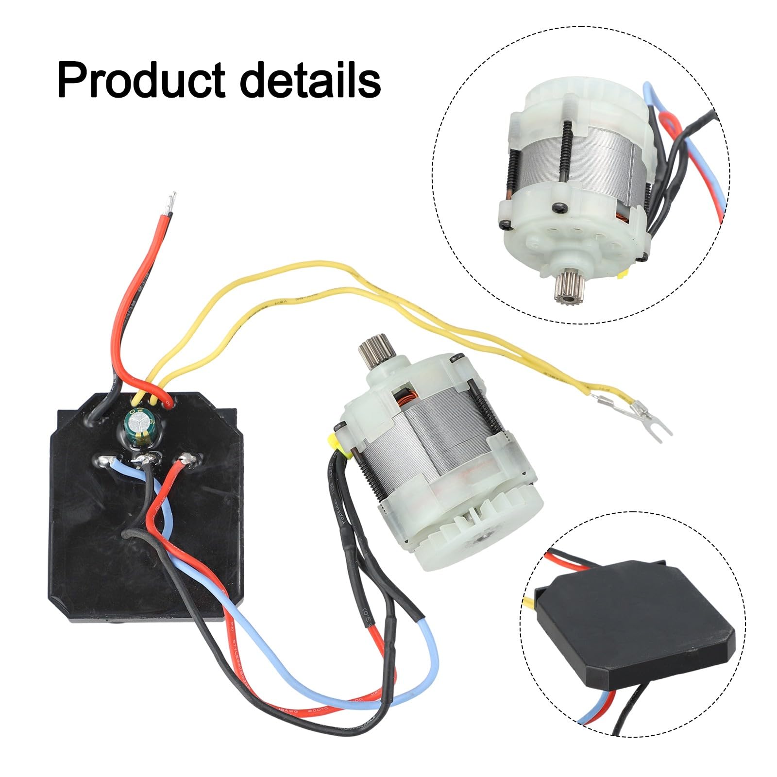 21V 14 Zähne bürstenloser Motor Ersatz für Akku-Kettensägen-Elektrowerkzeuge, kompatibel mit 4/6/8 Zoll Elektrokettensägen, Schwarz