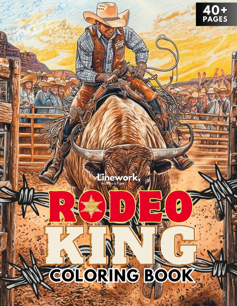 Rodeo King Coloring Book: 40 Action-Packed Coloring Pages of Cowboys, Bulls, and Wild Western Rodeo Adventures