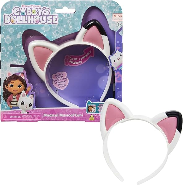 Primer plano de las Orejas de Gato Mágicas de Gabby, mostrando sus detalles de luces y material.