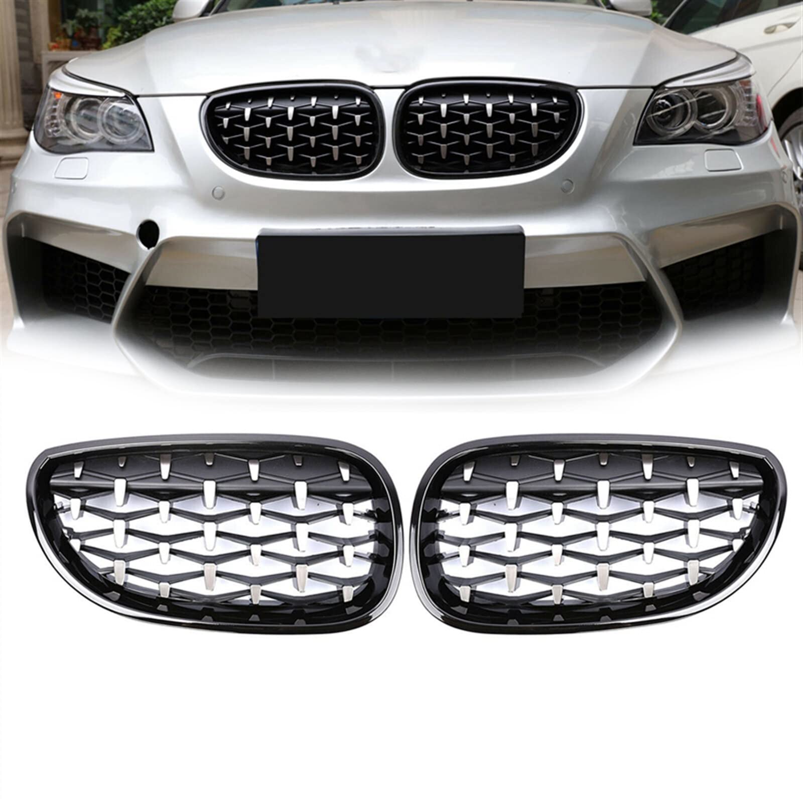 Rejilla parachoques delantero BMW E60 E61 2003-2010 serie 550i 535i 8