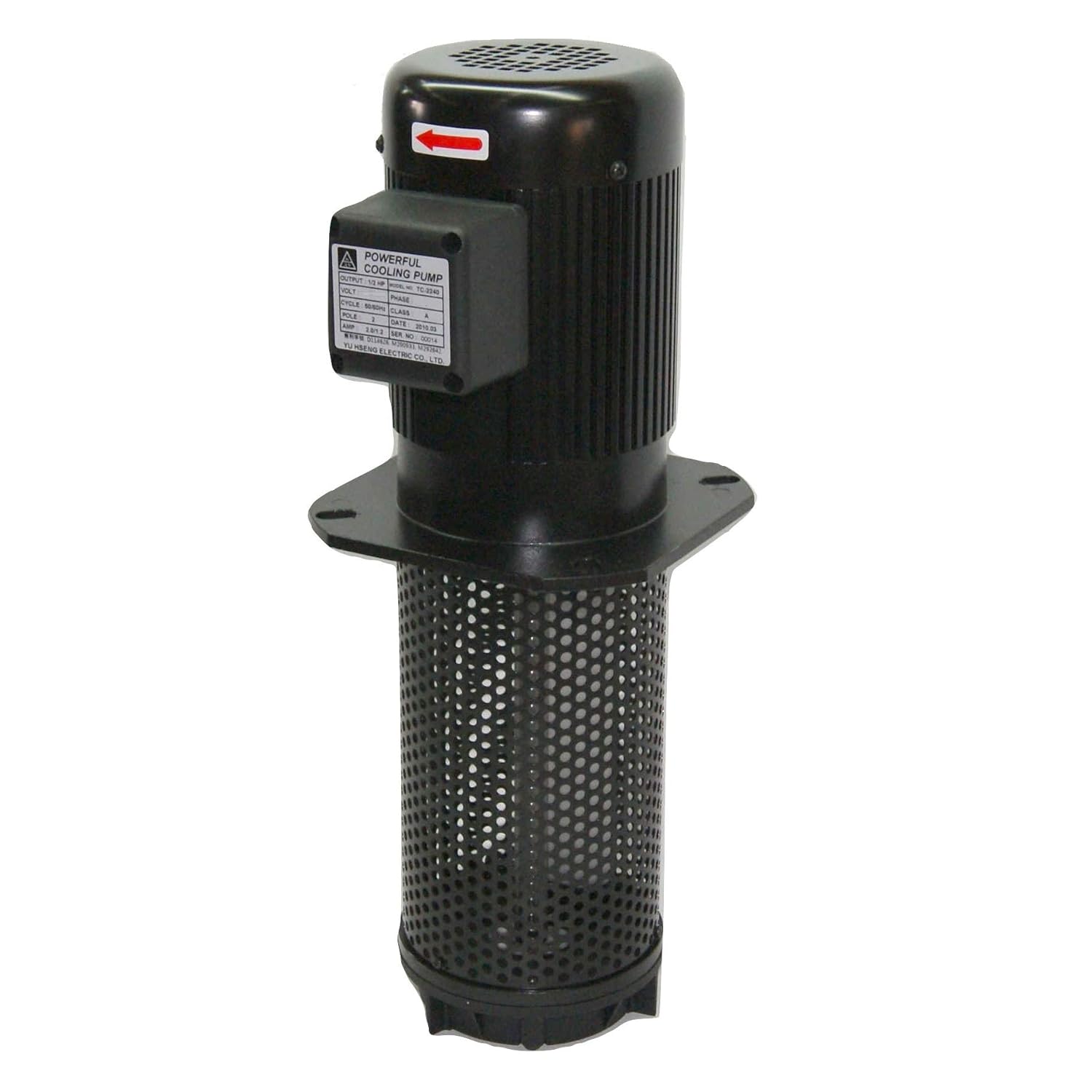 1/2 HP Coolant Pump for CNC Lathe Machine Tool Circulation, Immersion Length 240mm (9.4"), NPT 3/4" Thread, Single 1 Phase 110/220V