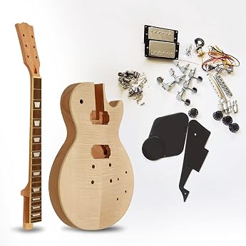 Electric Project Guitar Kit Unfinished DIY Package with Accessories