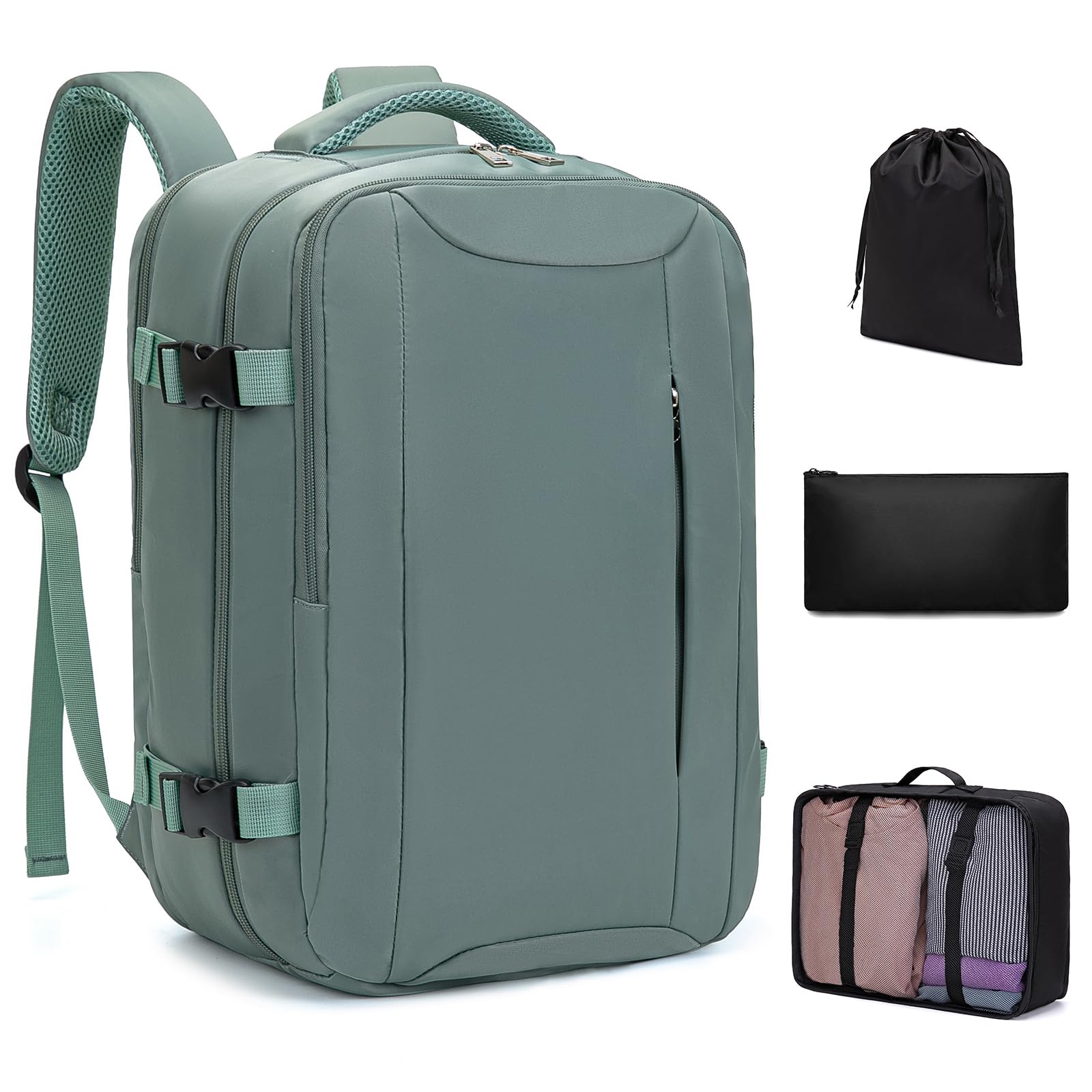 Xkdoai Mochila Viaje Cabina Avion 25x20x40, Ryanair Maleta Bolsas de Cabina con Organizador de Equipaje 3 Sets Mochila de Viaje Equipaje de Mano para Mujer Hombre 20L