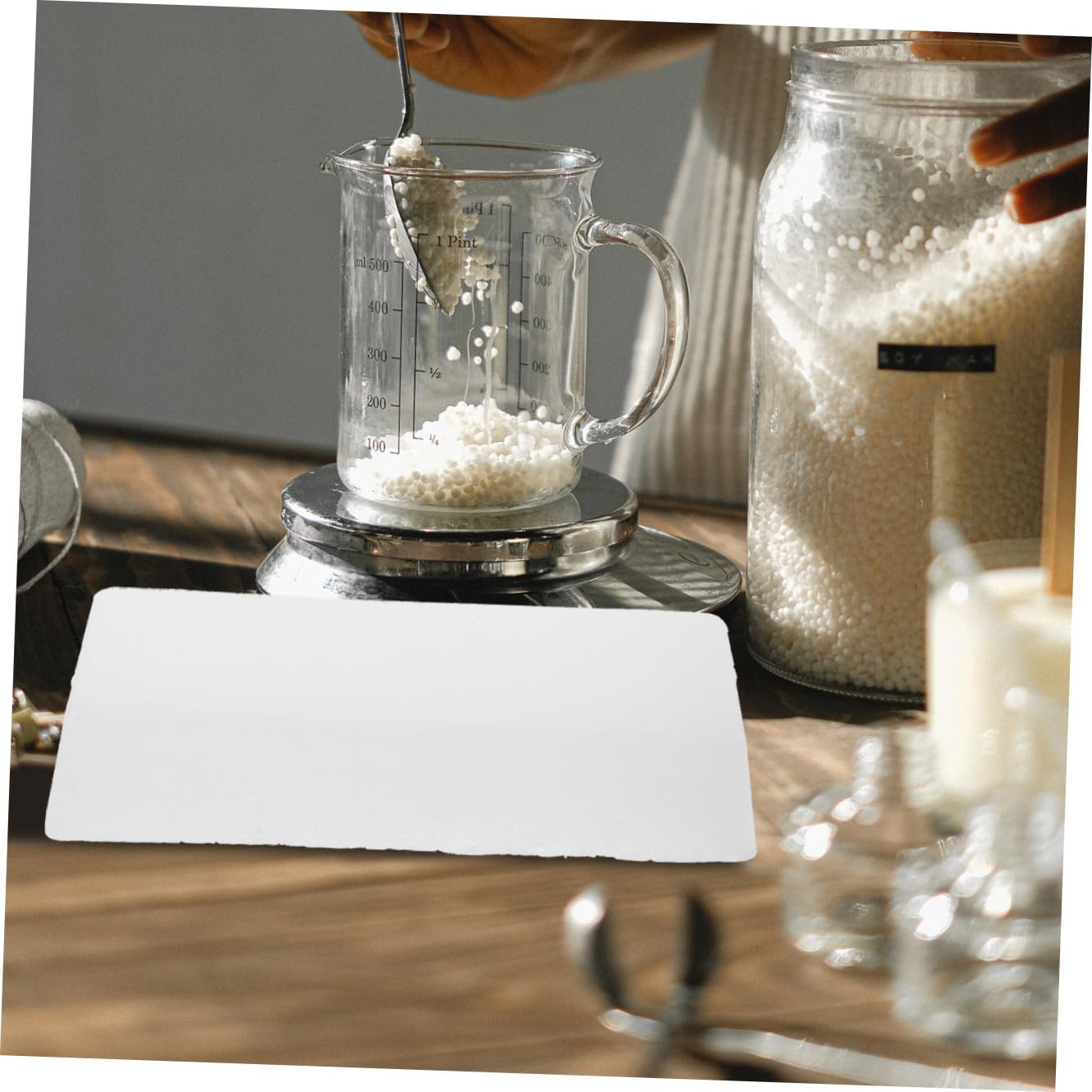 Household Paraffin Wax Block for Candle Making and Polishing Multi-Function Wax for Marble and Wood Surfaces Safe for Boys and Girls and Pets