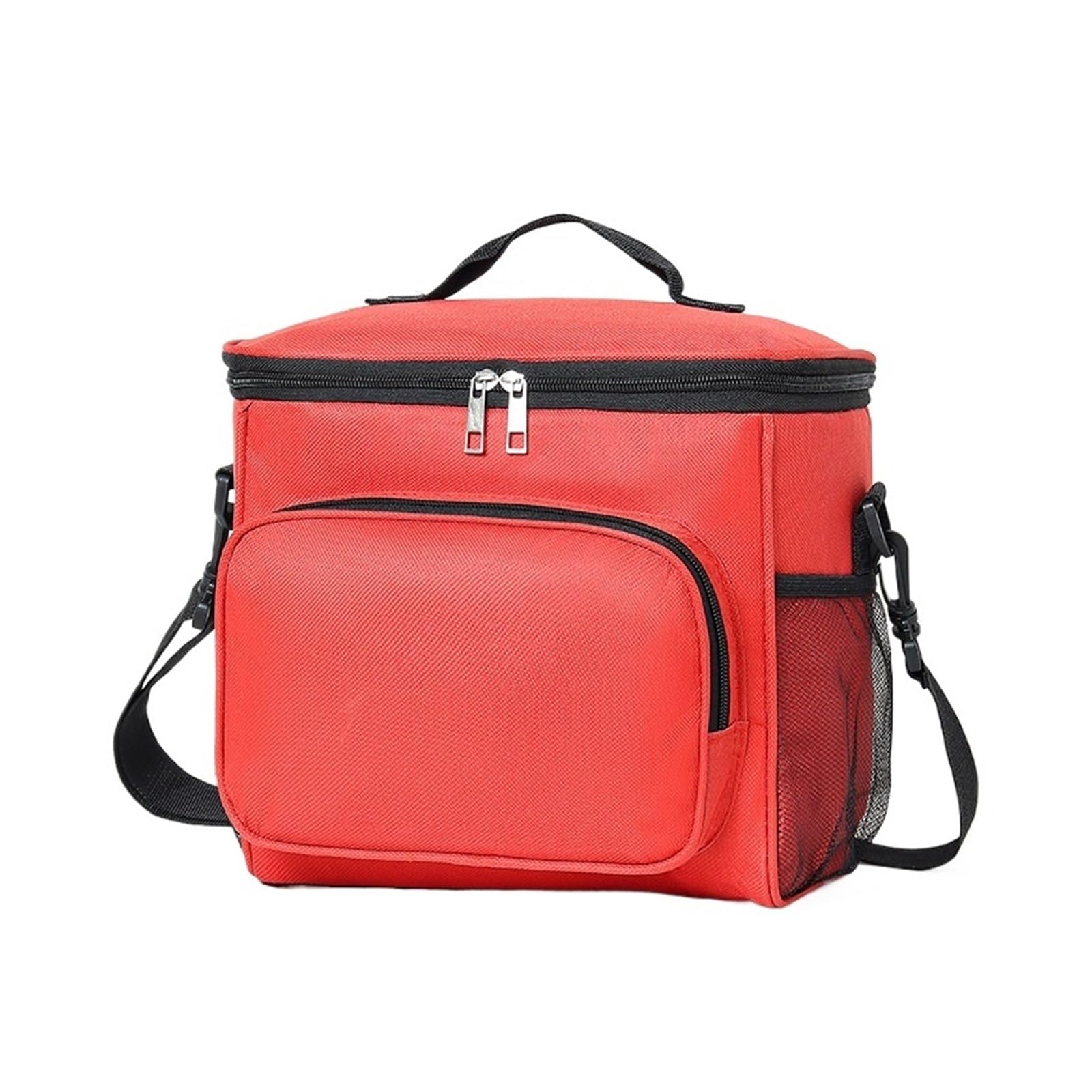 Borsa bento in tessuto Oxford ispessito, grande capacità, portatile, borsa termica per picnic all'aperto, borsa per il pranzo per studenti (rosso)