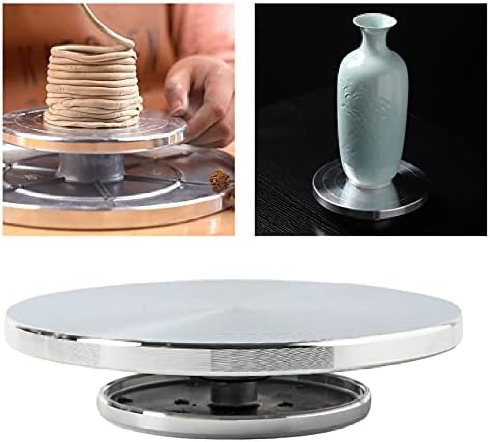 Stojak Obrotowy 360° Koła Ceramiczne Ręczny Gramofon Do Gramofonu Ceramicznego Gramofon Ceramiczny Narzędzie Do Rzeźbienia DIY,16cm,Bonny369
