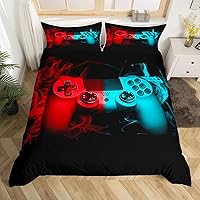 Vista 22 de Feelyou Funda de edredón para niños y niñas, juego de ropa de cama con estampado de consola de videojuegos, decoración del hogar, funda de edredón