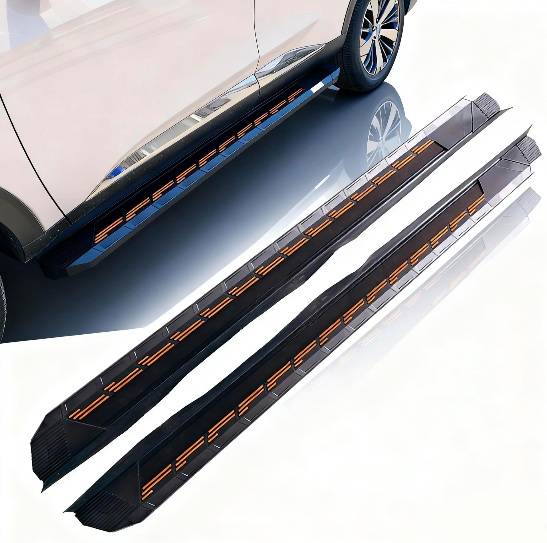 Side Steps Running Boards Compalite fit for Land Cruiser Prado J250 2024 2025 Heavy Duty Door Side Steps Anti-Slip Step 2 Side by Side Accessories Pedals All-New Upgrade (WZ)