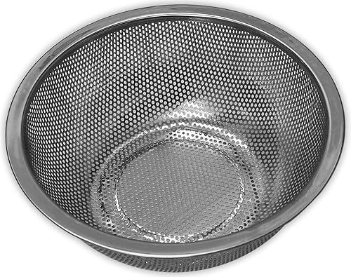 HAWK - Colador de metal perforado de 8 pulgadas (8.0 in)  Anillo de elevación lateral de 1 pulgada (1.0 in)  Doble funcionalidad de drenaje y vapor