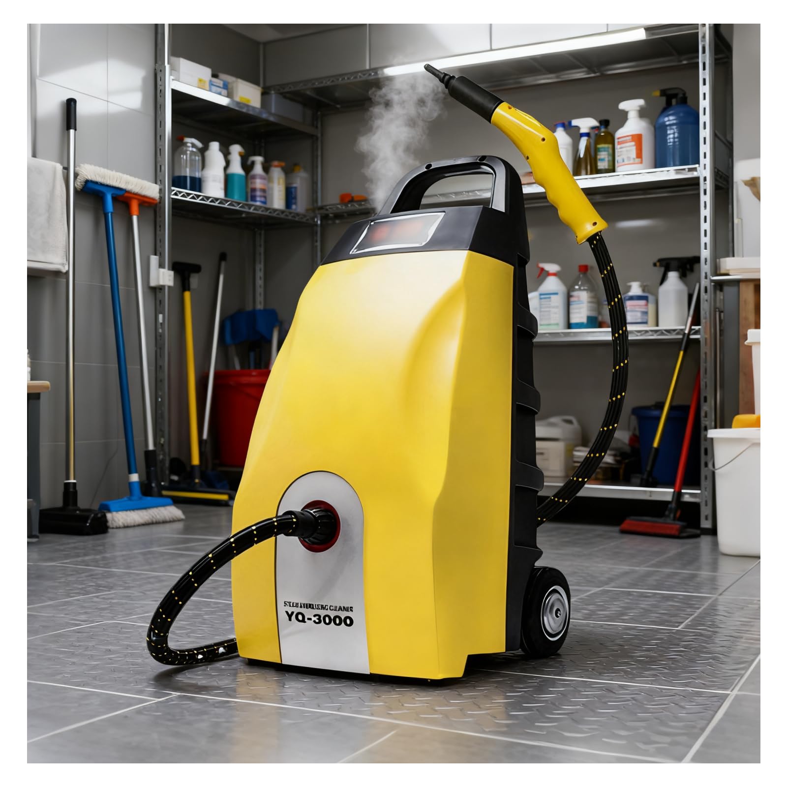 2500W Multi-Purpose Steam Cleaner - High-Pressure Continuous Steam Washer Heated Carpet Extractor for Home Car Hotel AC Cleaning