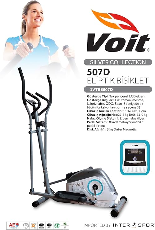 Voit 507 D Silver Manyetik Eliptik Bisiklet