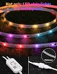 100ft RGB+IC Extérieur LED Lumières à bande étanches, DIY Effet de chasse extérieur LED Lumières avec Bluetooth APP et RF Remote, lumière de corde extérieure pour Noël Halloween fêtes