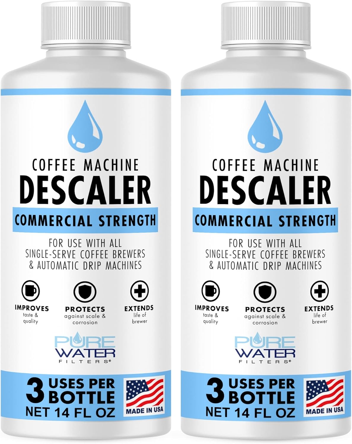 Descaler & Cleaner (6 Uses) - MADE IN USA - Descaling Solution for Keurig Brewers, Nespresso, Delonghi, Breville & All Coffee Makers & Espresso Machines: Home & Kitchen