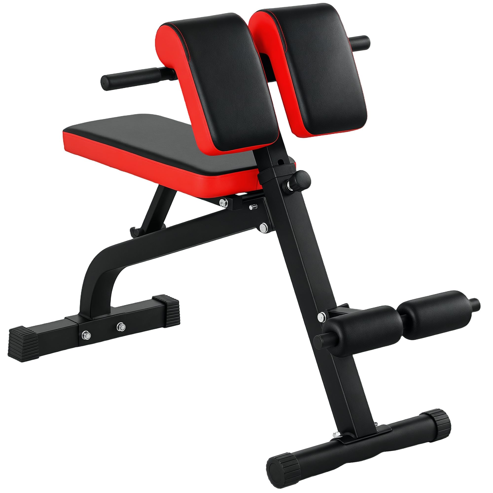 SPORTNOW Banc de musculation pliable banc multifonction pour entraînement complet coussin réglable sur 8 positions pour hyper extension du dos, pompes, noir