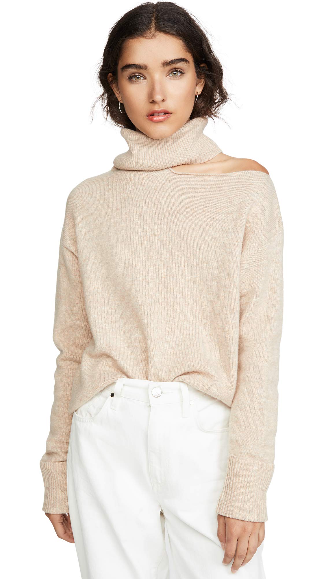 PAIGE Womens Raundi Long Sleeve Cold Shoulder Sweater