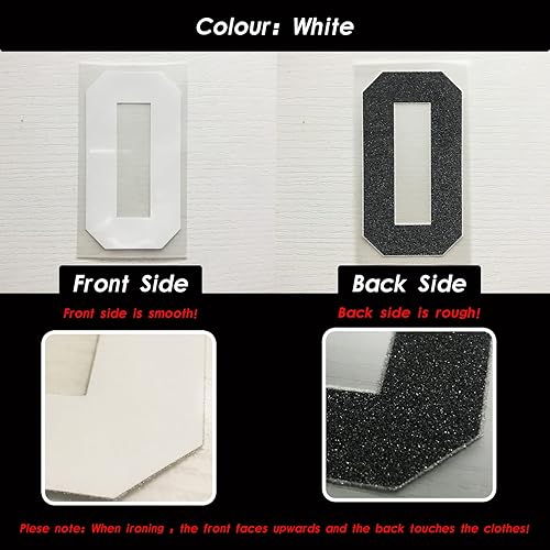 Miniatura 4 de Letras termotransferibles de papel de letras de transferencia de calor de 4 pulgadas para ropa de jersey camiseta eslogan del equipo (blanco)