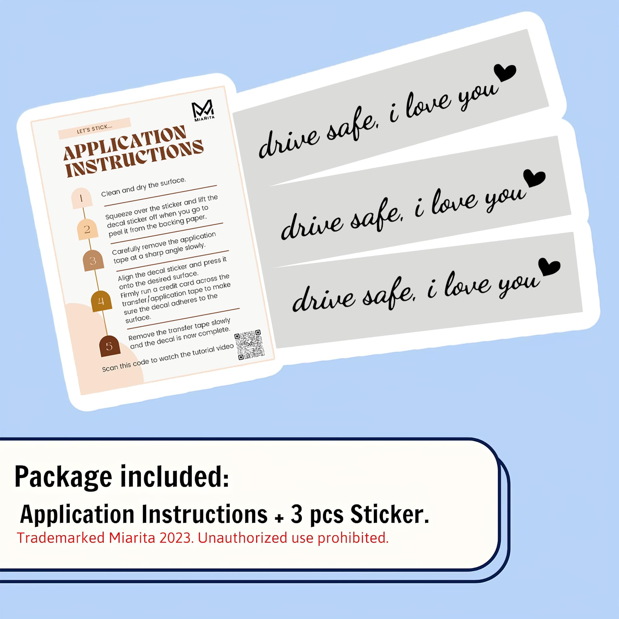 I Love You Drive Safe" Aufkleber, „Drive Safe" Aufkleber,„I Love You Drive Safe" Herzaufkleber   Wasserdichter Rückspiegel  Windschutzscheiben Buchstabe Herz Autozubehör Stick Für Den Rückspiegel