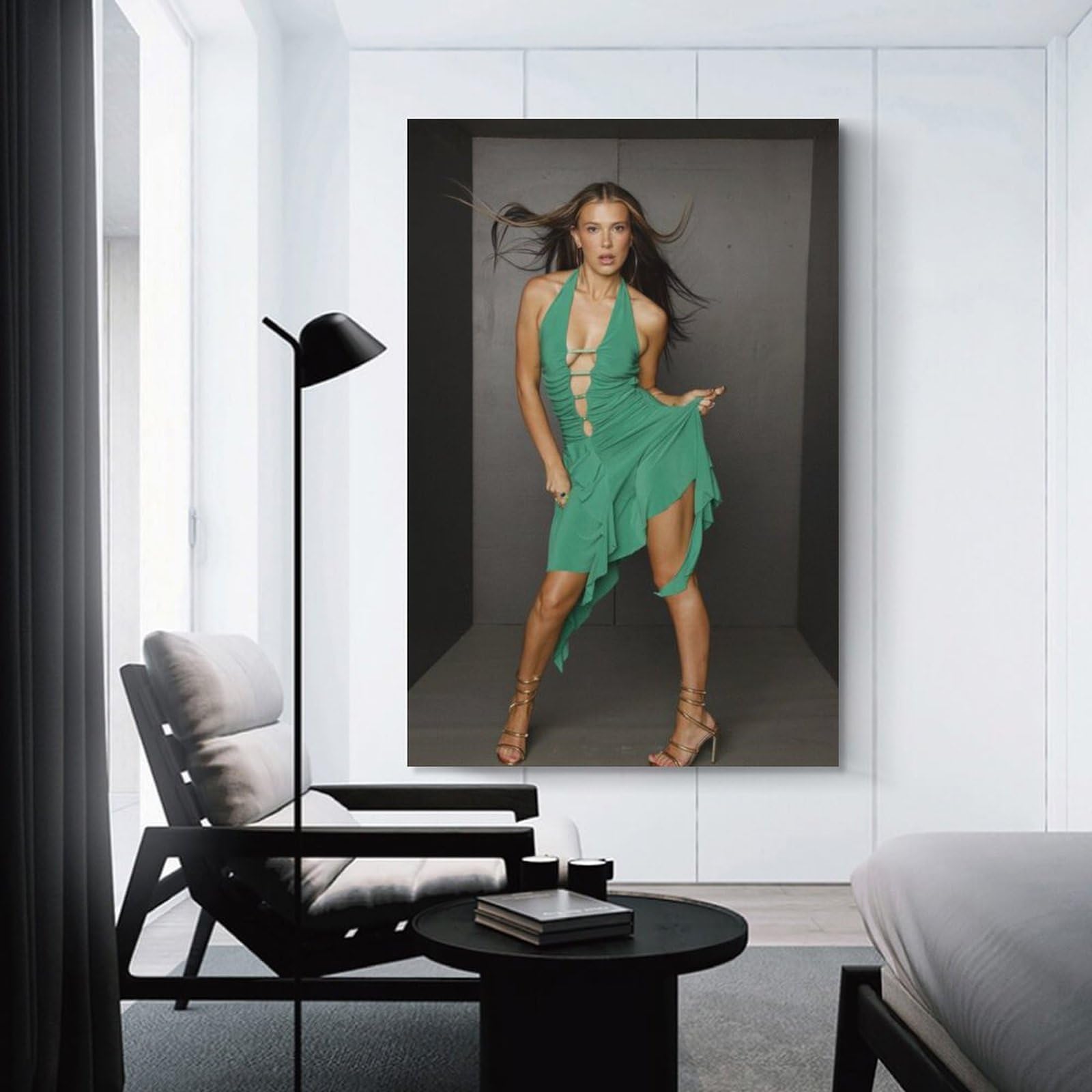 Bubugo Póster Decorativo Vintage De Millie Bobby Brown Para Pared, Pintura En Lienzo, Póster Impreso Para Dormitorio, Sala De Estar, Decoración De 20 X 30 Pulgadas (19.7 X 29.5 In