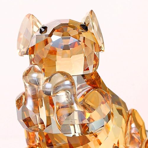 Miniatura 2 de DOJOZ Crystal Mouse - Lindo animal para decoración del hogar, encantadoras figuritas coleccionables de cumpleaños (dorado)