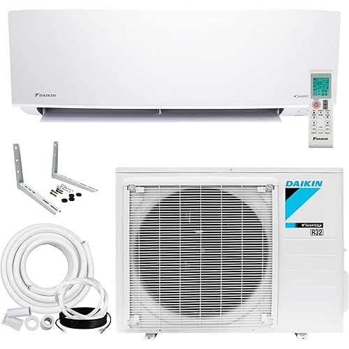 Daikin 24,000 BTU 18 SEER2 Entra R32 Series Ductless Mini Split with Heat Pump System w/Maxwell All-Inclusive 25’ Installation Kit and Wall Mounting Bracket (230V)