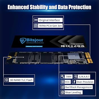 Amazon.com: Bitsjour 256GB NVMe SSD Replacement for MacBook Air