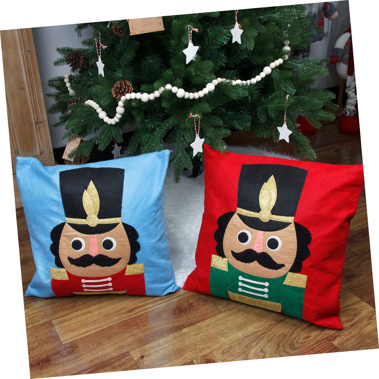 MAGICLULU 3 Set Di Comode Federe Per Cuscini Quadrati Per La Casa Decorazioni Per Cuscini Per Le Feste Federe Per Cuscini Natalizi Federe Per Cuscini A Tema Natalizio 2 Pezzi*3