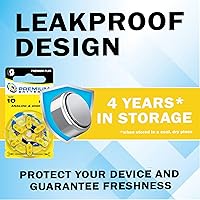 Vista 8 de Premium Batteries Tamaño 10 Batería de audífono de 1.45V Lengüeta amarilla (6 Baterías)